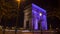 Paris,France: Champs Elysees and Triumphal Arch illuminated for Christmas