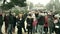 PARIS, FRANCE - DECEMBER, 31, 2016. Group of multiethnic tourists and tour guide at work