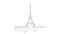 Paris, France, Eiffel`s tower sketch footage