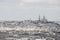 Paris, France, Europe, aerial view, Montmartre, hill, Sacre Coeur, Sacred Heart, skyline, city