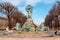 Paris, France - January 18, 2019: horses of the fountain, Paris Observatory