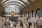 Paris, France - July 5, 2018: Visitors at the Musee d\'Orsay in Paris. Located in the former Gare d\'Orsay train station, the muse