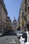 PARIS, FRANCE - June 14, 2022: Parisian residential buildings. Architecture of old Paris, beautiful facade, typical french houses