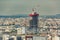 PARIS, FRANCE - JUNE 23, 2016: Aerial view from Basilica of the Sacred Heart of Jesus stands at the summit of the butte