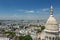 PARIS, FRANCE - JUNE 23, 2016: Aerial view from Basilica of the Sacred Heart of Jesus stands at the summit of the butte