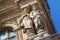 PARIS, FRANCE - JUNE 23, 2017: Detail of the gable of the Pavillon Richelieu in Louvre. Is the world largest art museum and is