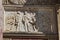 PARIS, FRANCE - JUNE 23, 2017: View of one of the high reliefs on Arc de Triomphe du Carrousel in historical center of Paris in su