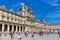 PARIS, FRANCE - JUNE 23, 2017: View of the the Pavillon Richelieu and Colbert of the Louvre. Is the world`s largest art museum an