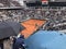 PARIS, France, June 7th, 2019 : Court Philippe Chatrier of the French Open Grand Slam tournament, in the rain before the
