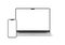 PARIS - France - March 15, 2023: Newly released Apple Macbook Air and Iphone 14, Silver color. Side view. 3d rendering laptop