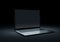 PARIS - France - March 15, 2023: Newly released Apple Macbook Air, Silver color. Side view. 3d rendering laptop mockup on dark