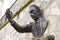 Paris, France, March 26, 2017: Jean Marais sculpture `Le Passe-Muraille` Man Who Walked through Walls, 1989 on
