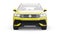 Paris. France. March 27, 2022. Volkswagen Tiguan R 2022. Compact sports city SUV for exciting driving, for work and family. Yellow