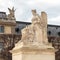 Paris, France, March 28 2017: Allegory statue of Victorious France, near the Arc de Triomphe du Carrousel, Paris