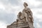 Paris, France, March 28 2017: Allegory statue of Victorious France, near the Arc de Triomphe du Carrousel, Paris