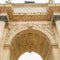 Paris, France - March 28, 2017: The Carrousel Triumphal Arch Arc de Triomphe du Carrousel in front of the Louvre