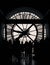 Paris, France, March 28 2017: Inside view of the clock of Orsay museum in Paris