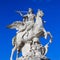 Paris, France, March 28 2017: This sculpture is located in the Tuileries Garden in Paris. It depicts the god Mercury as