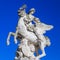 Paris, France, March 28 2017:The statue of Renommee, or the fame of the king, riding the horse Pegasus on March 27, 2014