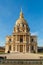 Paris, France, March 30, 2017: Les Invalides hospital and chapel dome, France. As well as a hospital and a retirement