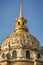 Paris, France, March 30, 2017: Les Invalides hospital and chapel dome, France. As well as a hospital and a retirement