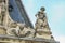 Paris, France - May 1, 2017: a beautiful architecture on the roof of the Cour Napoleon at the Louvre Museum on May 1, 2017, in Pa