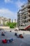 Paris, France - May 14, 2015: People relaxing at plaza in front of Centre of Georges Pompidou