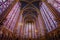 PARIS, FRANCE - MAY 16, 2016: Interior of the famous Saint Chapelle.Sainte Chapelle is one of the most beautiful landmark