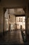 Paris, France. Parisian traditional old street underpass