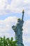 Paris, France - September 20, 2018: A replica of the iconic Statue of Liberty monument located by the Grenelle Bridge on the river