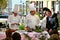 PARIS / FRANCE - September 23, 2011: Street cooking presentation of the FRERES BLANC company in the Avenue des Champs-Elysees