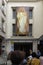 Paris, France - September 6, 2016:  Gate of Mercy, in connection with the year of charity established by Pope Francis, next to the