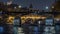 Paris, France - Timelapse - Lights and Reflections Over the Seine River in Paris at Night Bridges and Traffic