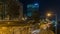 Paris, France - Timelapse - Road Traffic Near La Defense Business District at Night Lights and Shadows Buildings