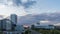 Paris, France - Timelapse - Urban Landscape in La Defense Business District Buildings and Pedestrians