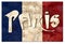 Paris France travel Logo art sign grunge vintage Parisian landmark