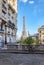 Paris, France: View of the Eiffel Tower from the Avenue de Camoe