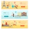 Paris Horizontal Banners Set