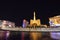 Paris Hotel and Casino, Las Vegas, landmark, night, tourist attraction, reflection