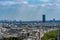 Paris, the Invalides dome and the Montparnasse tower