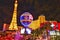 The Paris Las Vegas hotel and casino night view