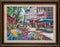 Paris Market by Dimensions. Embroidered picture in frame.