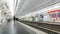 Paris Metro platform timelapse. It is the one of the largest underground system in the world. Paris, France