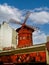 Paris Montmartre Moulin Rouge Bright Blue Sky