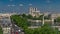 Paris Panorama with Cite Island and Cathedral Notre Dame de Paris timelapse from the Arab World Institute observation