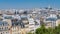 Paris, panorama of the city, typical roofs