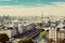 Paris panorama, France. Eiffel Tower, Seine river