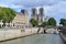 Paris. Quay of the river Seine