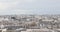 Paris rooftops view and skyline in a cloudy day in France