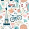 Paris seamless pattern